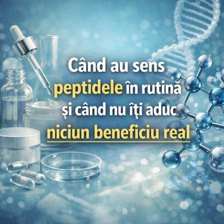 Când au sens peptidele în rutină și când nu îți aduc niciun beneficiu real Când au sens peptidele în rutină și când nu îți aduc niciun beneficiu real