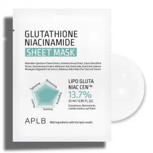 Masca cu efect de iluminare APLB Gluthatione Niacinamide Sheet Mask