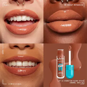 Luciu Tint de Buze NYX Professional Makeup I.V. Lip Gloss Stain Caramel Drip