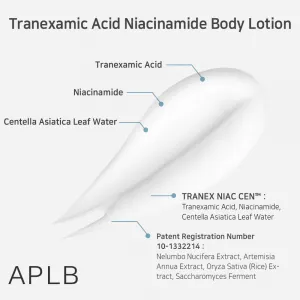 Lotiune de corp APLB Tranexamic Acid Niacinamide Body Lotion