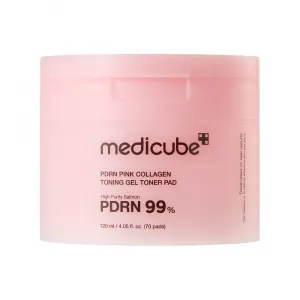 Dischete tonifiante cu PDRN Medicube Pink Collagen Toning Gel Toner Pad
