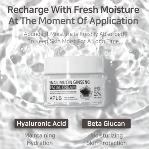 Crema revitalizanta pentru piele terna si riduri APLB Snail Mucin Ginseng Facial Cream