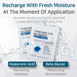 Masca luminozitate APLB Tranexamic Acid Niacinamide Sheet Mask