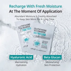 Masca cu efect de iluminare APLB Gluthatione Niacinamide Sheet Mask