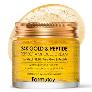 Crema Hranitoare cu Aur 24K & Peptide Farmstay Perfect Ampoule Cream
