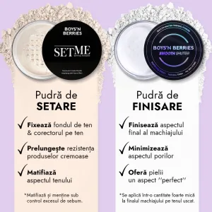 Pudra Pulbere Translucida pentru Fixare Boys`n Berries Set Me Translucent Loose Powder