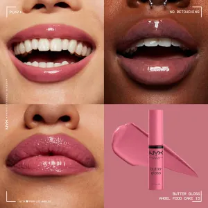 Luciu buze NYX Professional Makeup Butter Gloss Angel Food Cake