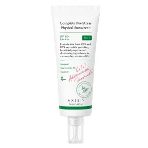 Cremă pentru față cu protecție solară AXIS-Y Complete No-Stress Physical Sunscreen