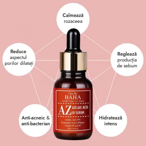 Ser cu Acid Azelaic si Niacinamide - Cos DE BAHA Azelaic Acid 10% Facial Serum with Niacinamide