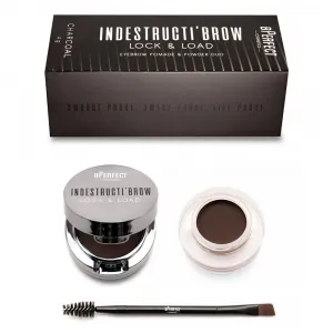 Kit sprancene BPerfect Indestructi`Brow Lock & Load Eyebrow Pomade & Powder Duo Charcoal