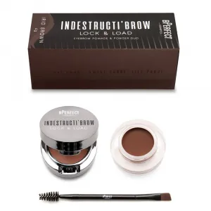 Kit sprancene BPerfect Indestructi`Brow Lock & Load Eyebrow Pomade & Powder Duo Irid Brown