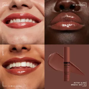 Luciu buze NYX Professional Makeup Butter Gloss Brownie Drip