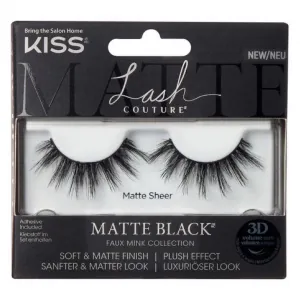 Gene false tip bandă KissUSA Lash Couture Matte Black Collection Matte Sheer