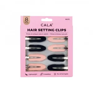 Clipsuri pentru Par CALA Hair Setting Clips - Black / Pink