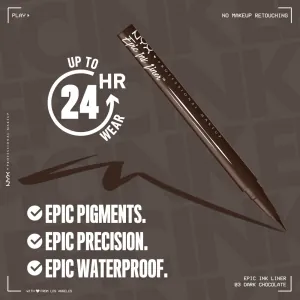 Contur Ochi Nyx Professional Makeup Epic Ink Waterproof Liner Dark Chocolate