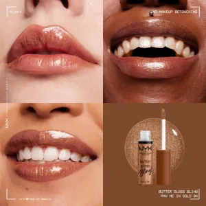 Luciu buze NYX Professional Makeup Butter Gloss Bling PAY ME IN GOLD