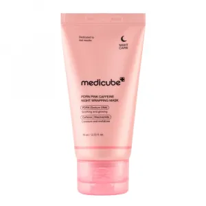 Mască de noapte cu PDRN și cafeină Medicube PDRN Pink Caffeine Overnight Wrapping Mask