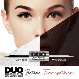 Adeziv pentru Gene False Negru & Transparent DUO 2-in-1 Brush On Adhesive - Dark & Clear