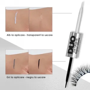 Adeziv pentru Gene False Negru & Transparent DUO 2-in-1 Brush On Adhesive - Dark & Clear