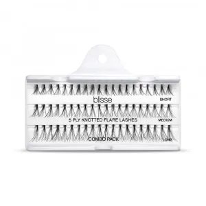 Gene False Individuale cu Nod Diverse Lungimi Blisse 5 PLY Knotted Flare Lashes