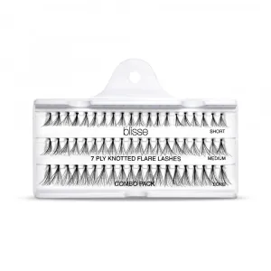 Gene False Individuale cu Nod Diverse Lungimi Blisse 7 PLY Knotted Flare Lashes