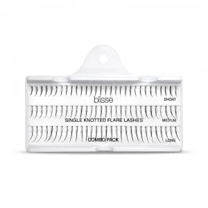 Gene False Individuale cu Nod Diverse Lungimi Blisse Single Knotted Flare Lashes Combo Pack