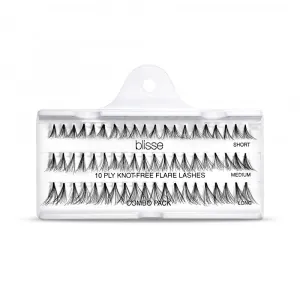 Gene False Individuale fara Nod Diverse Lungimi Blisse 10 PLY Knott-free Flare Lashes