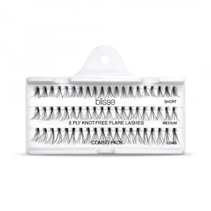 Gene False Individuale fara Nod Diverse Lungimi Blisse 5 PLY Knott-free Flare Lashes