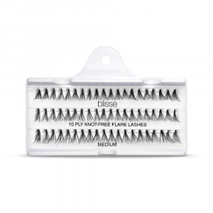 Gene False Individuale fara Nod Lungime Medie Blisse 10 PLY Knott-Free Flare Lashes