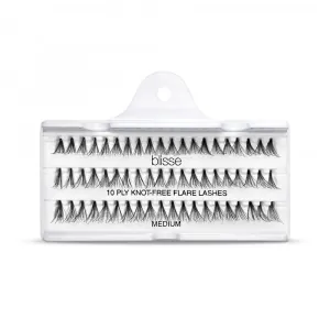 Gene False Individuale fara Nod Lungime Medie Blisse 10 PLY Knott-Free Flare Lashes
