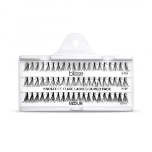 Gene False Individuale Mix 5/7/10 PLY fara Nod Lungime Medie Blisse Knott-free Flare Lashes