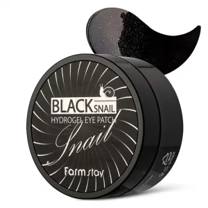 Plasturi Hranitori pentru Zona Ochilor cu Mucina de Melc Negru Farmstay Hydrogel Eye Patch