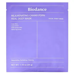 Mască Facială cu PDRN și Extract de Caviar pentru Regenerare Biodance Rejuvenating Caviar PDRN Real Deep Mask