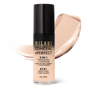 Fond de Ten Milani Conceal + Perfect 2 in 1 Foundation + Concealer Nude Ivory