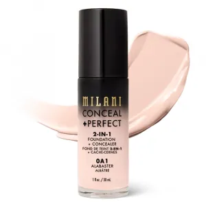 Fond de Ten Milani Conceal + Perfect 2 in 1 Foundation + Concealer Alabaster