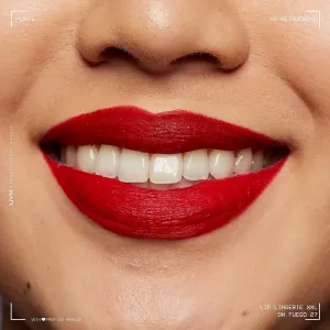 Ruj lichid mat NYX Professional Makeup Lip Lingerie XXL On Fuego