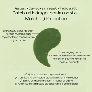 Plasturi hidrogel pentru ochi Heimish Matcha Biome Active Eye Patch