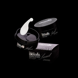 Plasturi Hranitori pentru Zona Ochilor cu Mucina de Melc Negru Farmstay Hydrogel Eye Patch