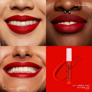 Ruj lichid mat NYX Professional Makeup Lip Lingerie XXL On Fuego