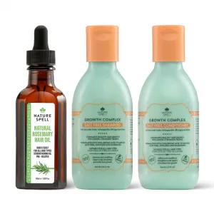 Set calatorie pt cresterea parului cu rozmarin Nature Spell Natural Hair Growth Travel Size