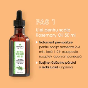 Set calatorie pt cresterea parului cu rozmarin Nature Spell Natural Hair Growth Travel Size