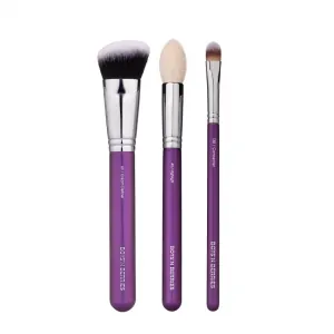 Set pensule machiajul feței Boys’n Berries Perfect Face Trio