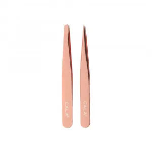 Set Pensete Cala Tweezer Duo Point & Slant - Rose Gold