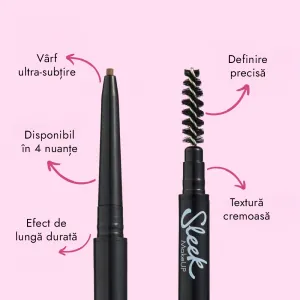 Creion sprancene Sleek MakeUP Micro Fine Brow Pencil
