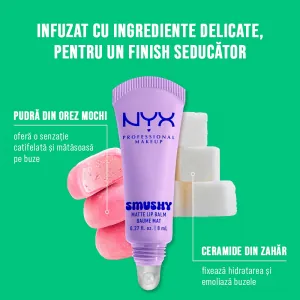 Balsam de Buze Mat Nyx Professional Makeup Smushy Matte Lip Balm
