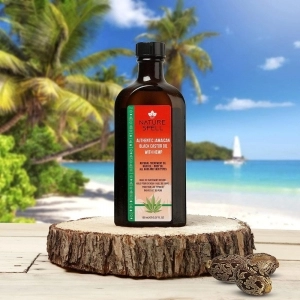 Ulei de Ricin Negru & Canabis Nature Spell Authentic Jamaican Black Castor Oil with Hemp