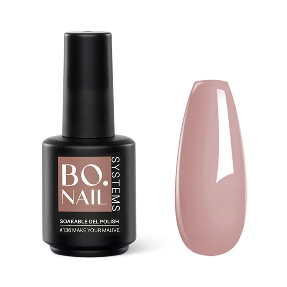 Oja Semipermanenta BO.NAIL Soakable Gel Polish #136 Make Your Mauve