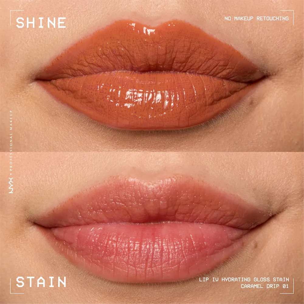 Luciu Tint de Buze NYX Professional Makeup I.V. Lip Gloss Stain Caramel Drip