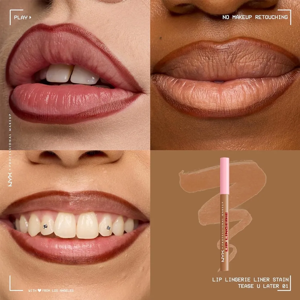 Marker pentru buze rezistent NYX Professional Makeup Lip Lingerie Tease U Later