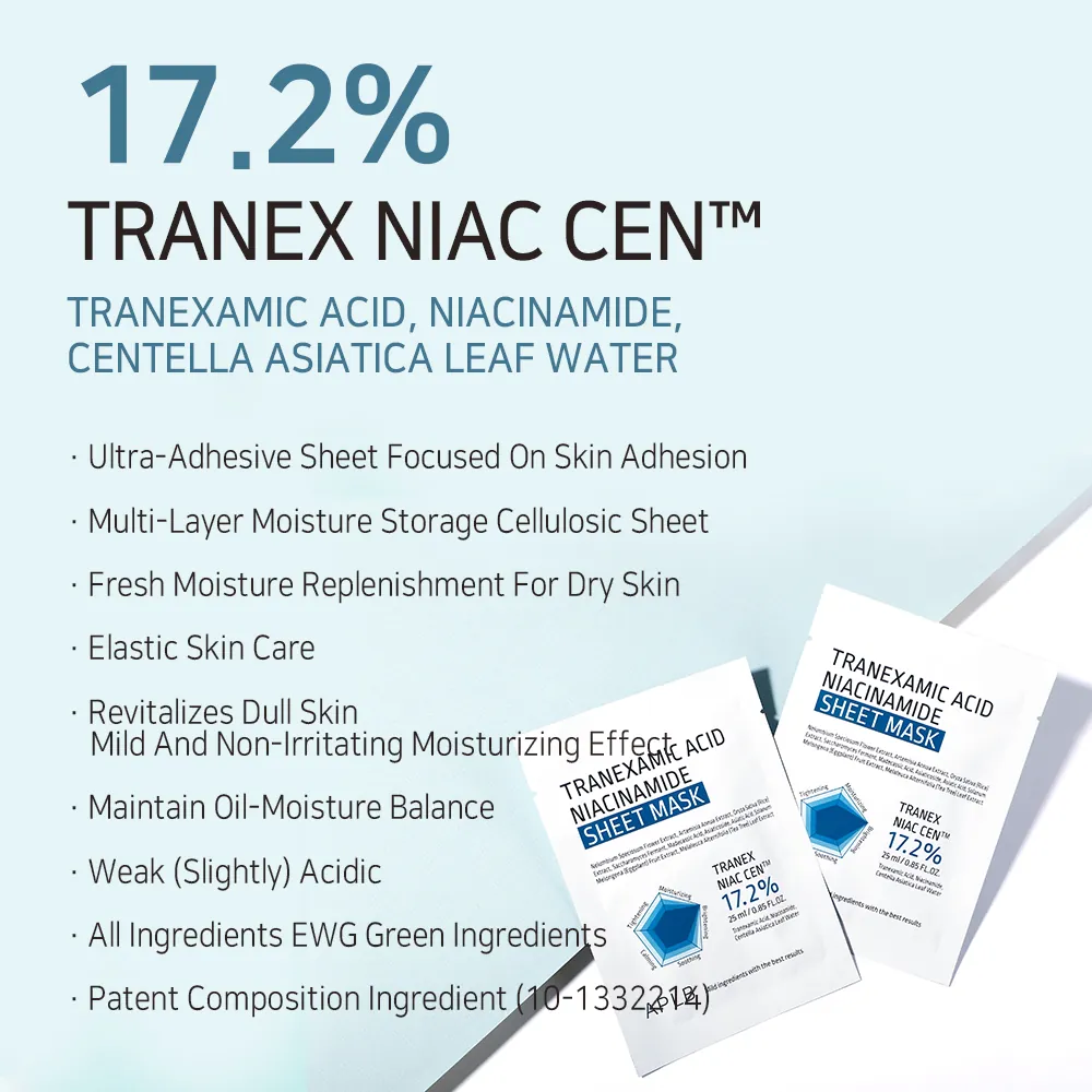 Masca luminozitate APLB Tranexamic Acid Niacinamide Sheet Mask
